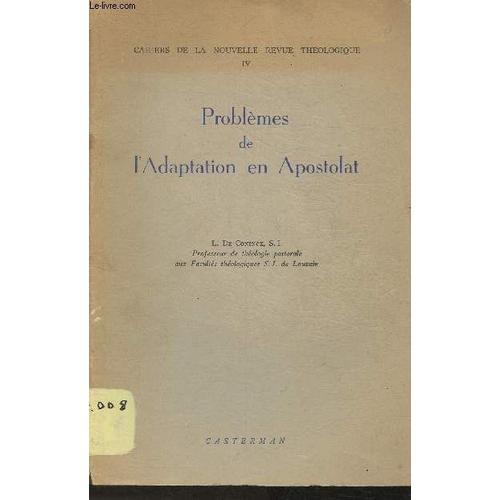 Cahiers De La Nouvelle Revue Théologique Iv- Problèmes De L Adaptat... on Productcaster.