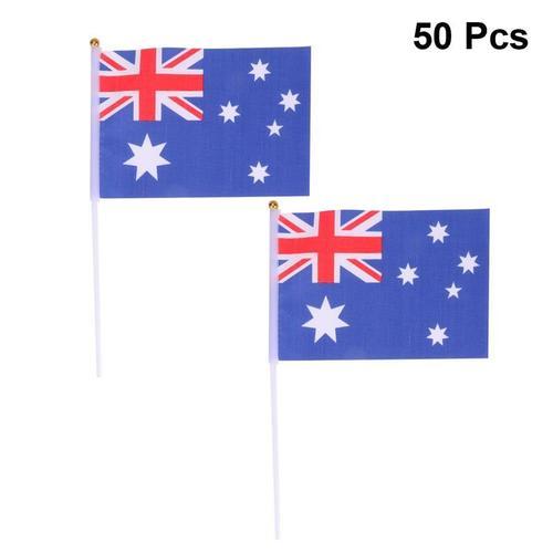 50pcs Australie Bâton Drapeaux À La Main Petit Drapeau De Pays Inte... on Productcaster.