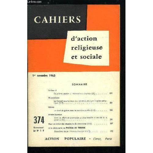 Cahiers D Action Religieuse Et Sociale N° 374 - Vatican Ii, Deuxièm... on Productcaster.