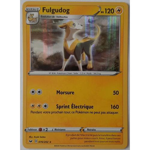 Pokémon - Fulgudog 76/202 - Eb01 Epée Et Bouclier - Holo Rare on Productcaster.