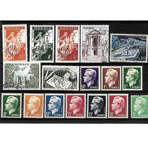 Monaco-Lot De 17 Timbres Oblitérés-Très Bon Etat on Productcaster.