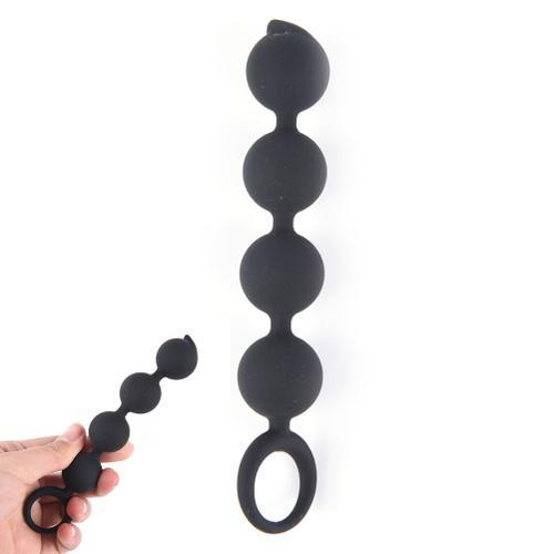 1 Pièces Anal Balle Godemichet Anal Noir Perles Anales Silicone Ana... on Productcaster.