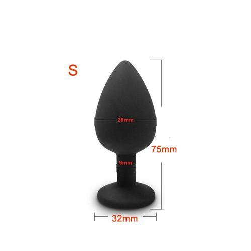 Diamant Anal Plug Noir Silicone Godemichet Anal Anal Perle Unisexe ... on Productcaster.