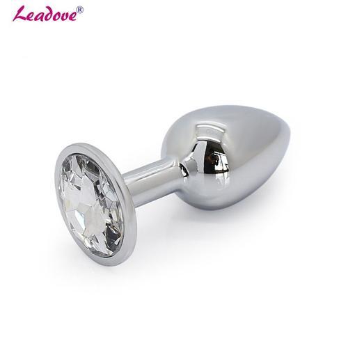 Grande Taille Ronde En Métal Cristal Plug Anal En Acier Inoxydable ... on Productcaster.