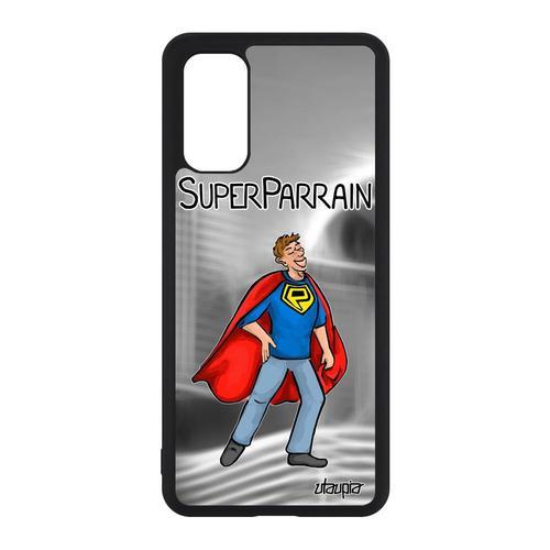 Coque Silicone Super Parrain Antichoc Pour Galaxy S20 Texte Humour ... on Productcaster.