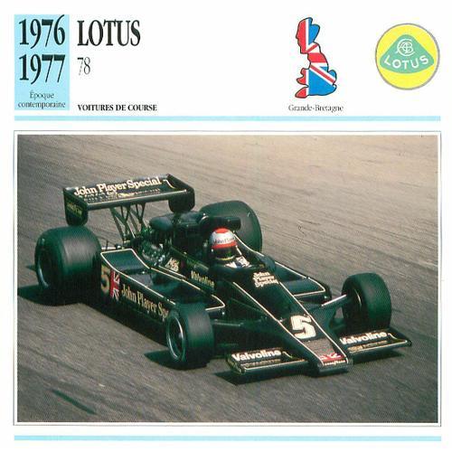 Fiche Atlas Voiture Lotus 78 on Productcaster.