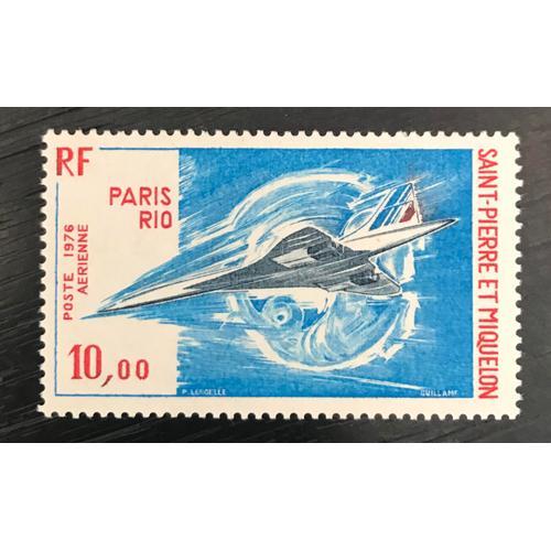 Timbre Neuf** Poste Aérienne Saint Pierre Et Miquelon 1976 Yt N° 62 on Productcaster.