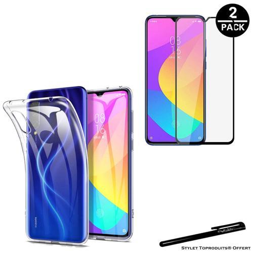 2 Verres Trempés Pour Xiaomi Mi 9 Lite Bords Noirs Et 1 Coque De Pr... on Productcaster.