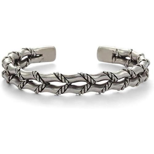 Bracelet Vintage En Bambou Torsadé Double Tressé Pour Homme Style D... on Productcaster.