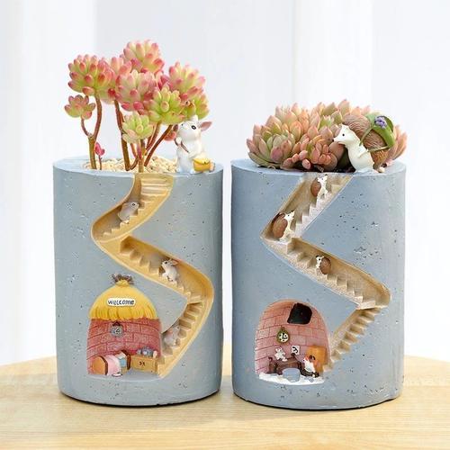 Pot De Fleurs En R¿¿Sine Animal Cr¿¿Atif, Succulente Jardini¿¿Re, C... on Productcaster.