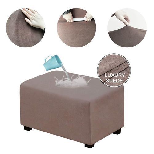 Housse De Pouf Imperm¿¿Able En Velours Su¿¿D¿¿, Couvre-Tabouret, Po... on Productcaster.