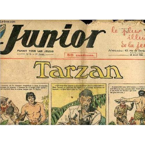 Junior - N° 3 - 16 Avril 1936 - Tarzan Par H. Foster - Quart-De-Boc... on Productcaster.