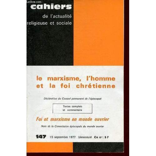 Cahiers De L Actualité Religieuse Et Sociale N°147 15 Septembre 197... on Productcaster.