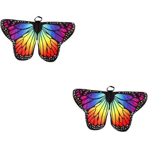 2 Pièces Papillon Châle Fille Vêtements Manteau Enfant En Bas Âge R... on Productcaster.