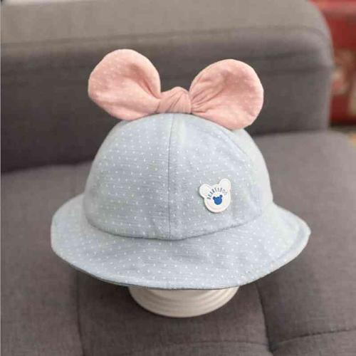 Chapeau De Pêcheur En Coton Pour Bébé Fille, Avec N?Ud À Pois, Mign... on Productcaster.