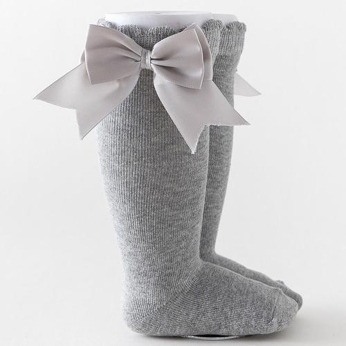 Chaussettes Hautes À N?Ud Pour Bébés Filles, Chaussettes Longues En... on Productcaster.