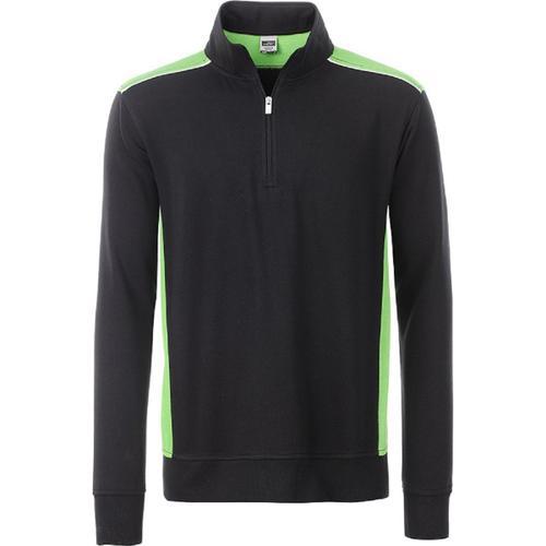 Sweat De Travail Demi-Zip - Unisexe - Jn868 - Noir on Productcaster.