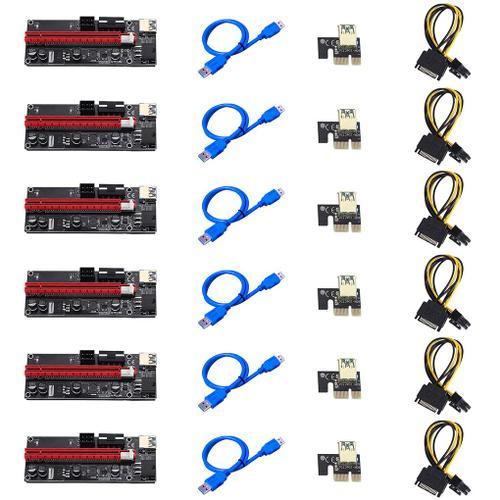 Adaptateur pcie Riser VER 009S Express, 6 pièces, USB 3.0, 1X 4x 8x... on Productcaster.