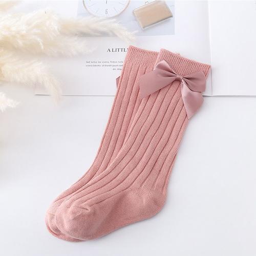 Chaussettes Hautes À Gros N?uds Pour Bébé Fille, Longues À Rayures ... on Productcaster.