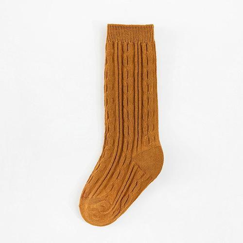 Chaussettes Hautes Pour Bébé, En Tricot Torsadé, Couleur Unie, Pour... on Productcaster.