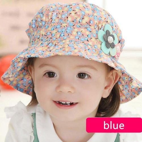 Doux Bébé Fille Chapeau Été Fleur Imprime Bébé Seau Chapeau En Plei... on Productcaster.