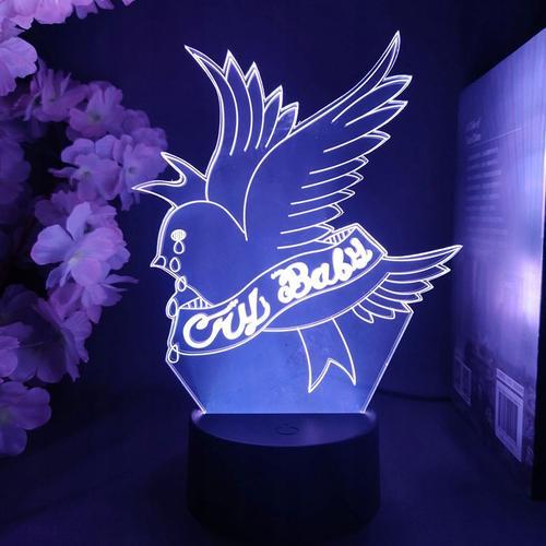 Lampe De Chevet En Forme 3d, Adaptée À Cry Baby Lil Peep Dove, Ni, ... on Productcaster.