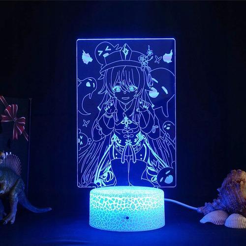 Convient Pour Genshin Impact Noyer Anime Figure 3 Lampe Lampe De Ch... on Productcaster.