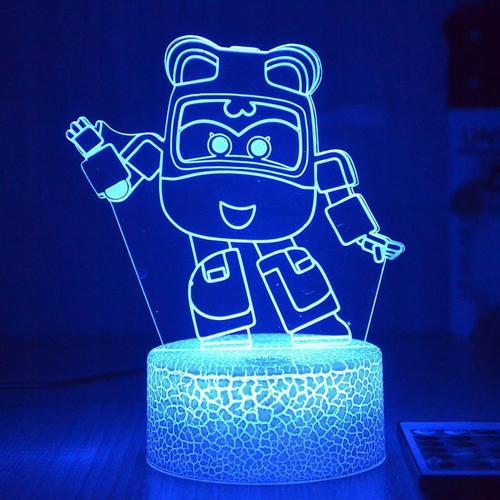 Lampe Led 3d En Forme De Dessin Animé Super Wings, Lampe De Chevet,... on Productcaster.