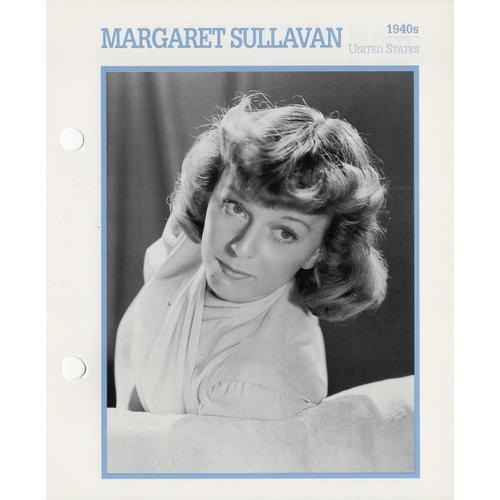 Movie Star Card Carte Perforée En Langue Anglaise Margaret Sullavan on Productcaster.