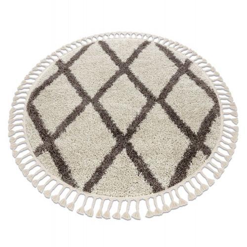 Cercle 160 Cm Tapis Berber Troik Cercle Crème Franges Berbère Maroc... on Productcaster.