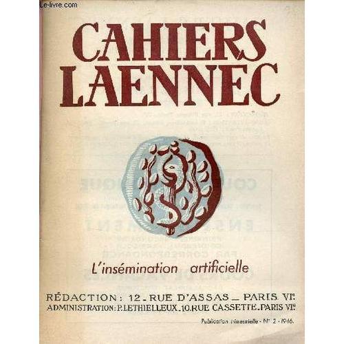 Cahiers Laennec N°2 1946 - L Insémination Artificielle - Aspects Mé... on Productcaster.