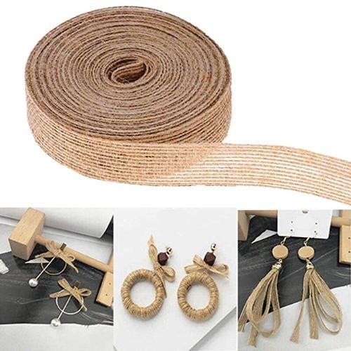 2 rouleaux pratiques de tissu de toile de jute Avec beau ruban de t... on Productcaster.