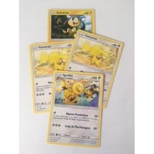 (1711) 3x Galvaran + Iguolta Pokemon on Productcaster.