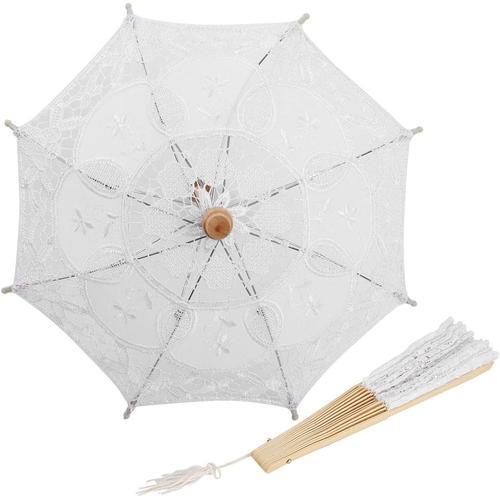 Parapluie Et éventail en Dentelle, Ensemble D'éventails Pliants en ... on Productcaster.