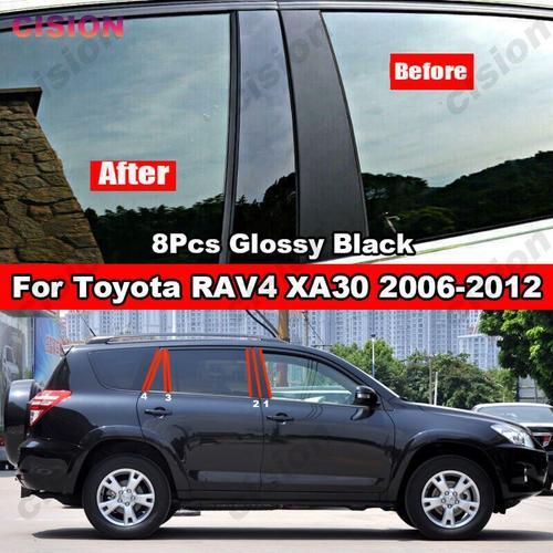 Autocollant Noir Effet Miroir Pour Toyota Rav4 Xa30 2006 ¿ 2012, 8x... on Productcaster.