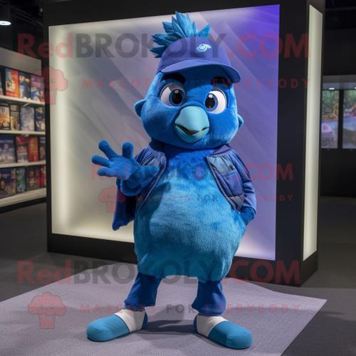 Personnage De Costume De Mascotte Redbrokoly Blue Jay Blue Habillé ... on Productcaster.