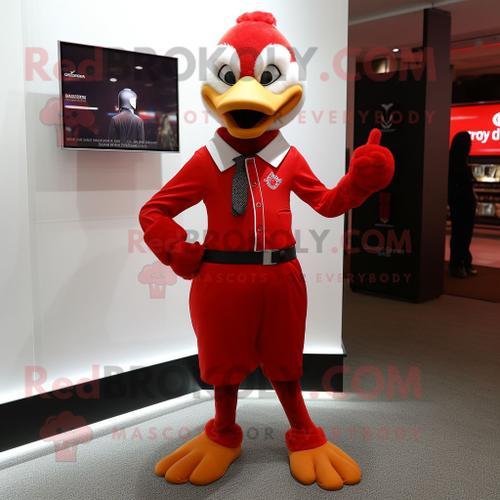 Personnage De Costume De Mascotte Redbrokoly D'oies Rouges Habillé ... on Productcaster.