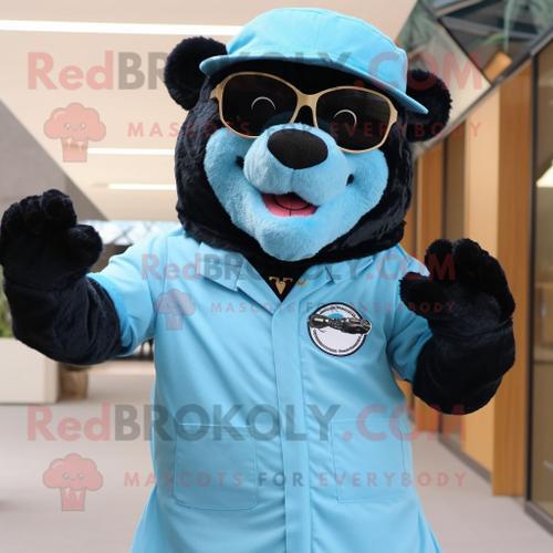 Personnage De Costume De Mascotte Redbrokoly D'ours À Lunettes Bleu... on Productcaster.