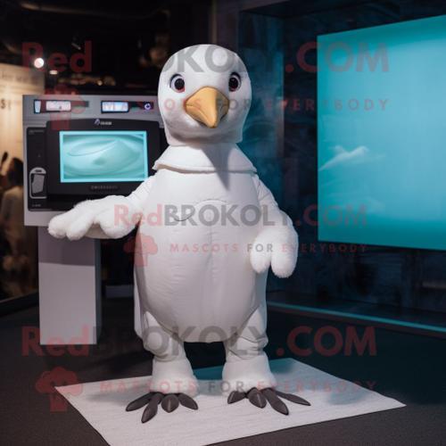 Personnage De Costume De Mascotte Redbrokoly D'albatros Blanc Habil... on Productcaster.