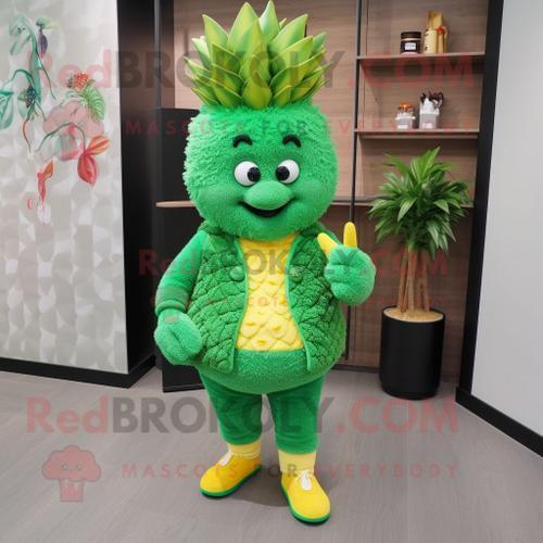 Personnage De Costume De Mascotte Redbrokoly D'ananas Vert Habillé ... on Productcaster.