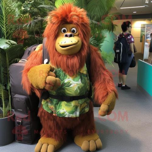 Personnage De Costume De Mascotte Redbrokoly D'orang-Outan Olive Ha... on Productcaster.