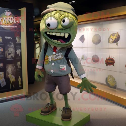 Personnage De Costume De Mascotte Redbrokoly Olive Zombie Habillé A... on Productcaster.