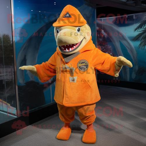 Personnage De Costume De Mascotte Redbrokoly De Requin Orange Habil... on Productcaster.