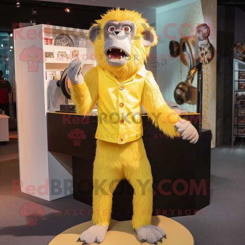 Personnage De Costume De Mascotte Redbrokoly De Babouin Jaune Citro... on Productcaster.