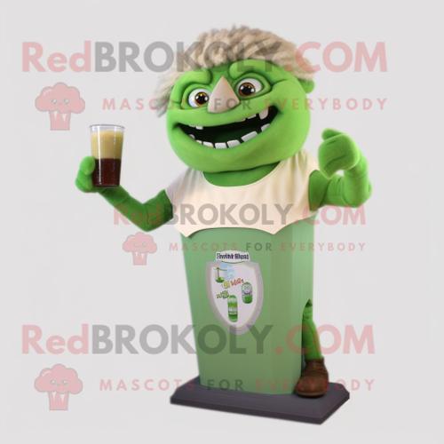 Personnage De Costume De Mascotte Redbrokoly De Bière Verte Beige H... on Productcaster.