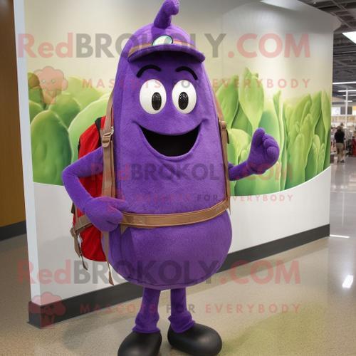 Personnage De Costume De Mascotte Redbrokoly D'aubergine Lavande Ha... on Productcaster.