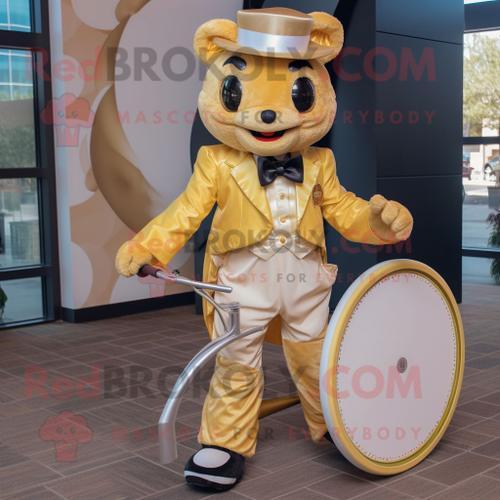 Personnage De Costume De Mascotte Redbrokoly De Monocycliste Doré H... on Productcaster.