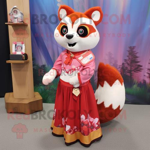 Personnage De Costume De Mascotte Redbrokoly De Panda Rouge Blanc H... on Productcaster.