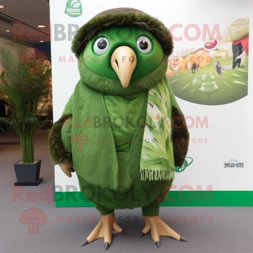 Costume De Mascotte Redbrokoly Kiwi Vert Forêt Habillé Avec Une Com... on Productcaster.