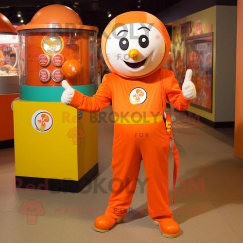 Personnage De Costume De Mascotte Redbrokoly Orange Gumball Machine... on Productcaster.